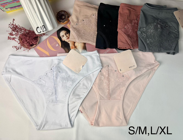 Majtki damskie Roz S/M-L/XL , Mix kolor Paczka 24 szt